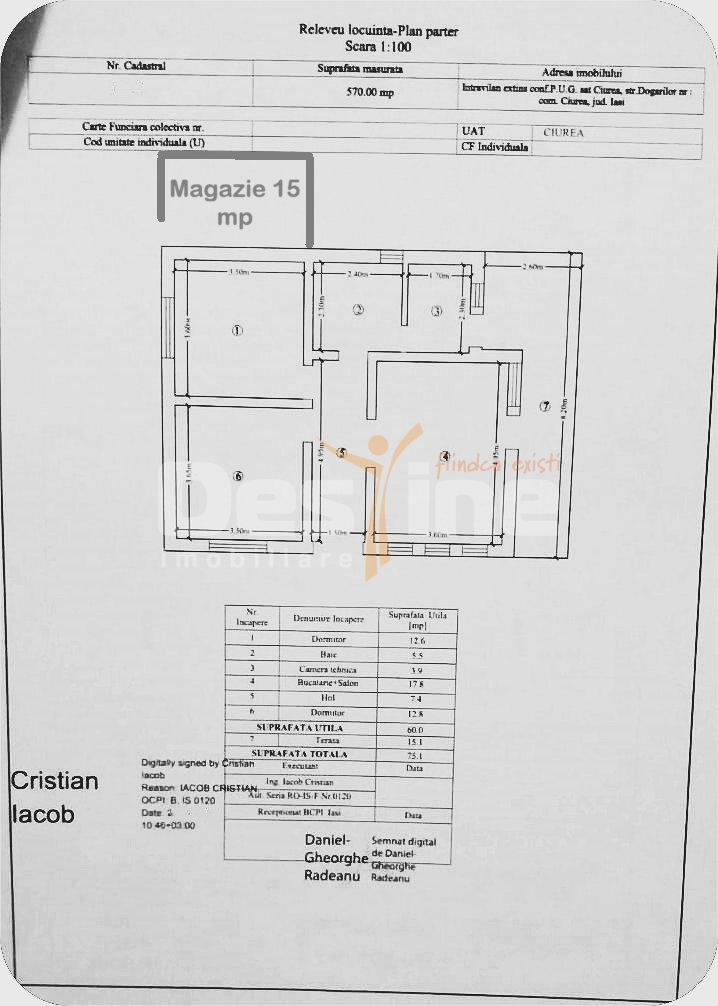 Casă individuală 3 camere 75 mp P+POD 570 mp teren - Schiță 10