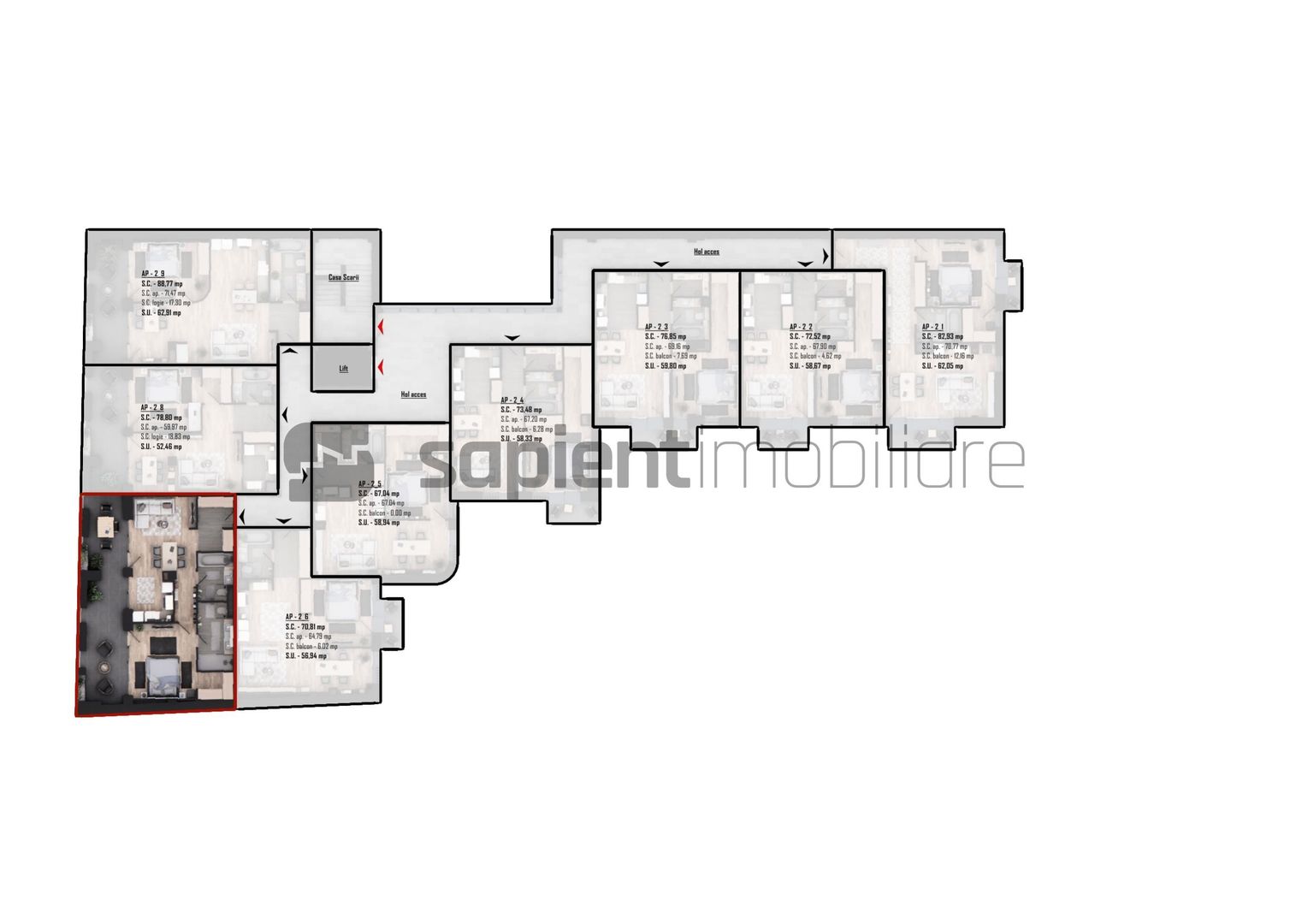 Apartament nou, modern cu 2 camere - Ultracentral -  Cuza Voda - Poză 7