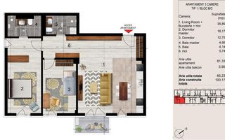 Apartament studio 2/ 3/ 4 camere cu parcare zona Baneasa - Poză 4