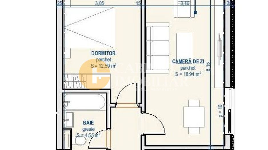 MOARA DE VANT - 2 CAMERE DECOMANDAT - ETAJ INTERMEDIAR - BLOC NOU - Poză 1