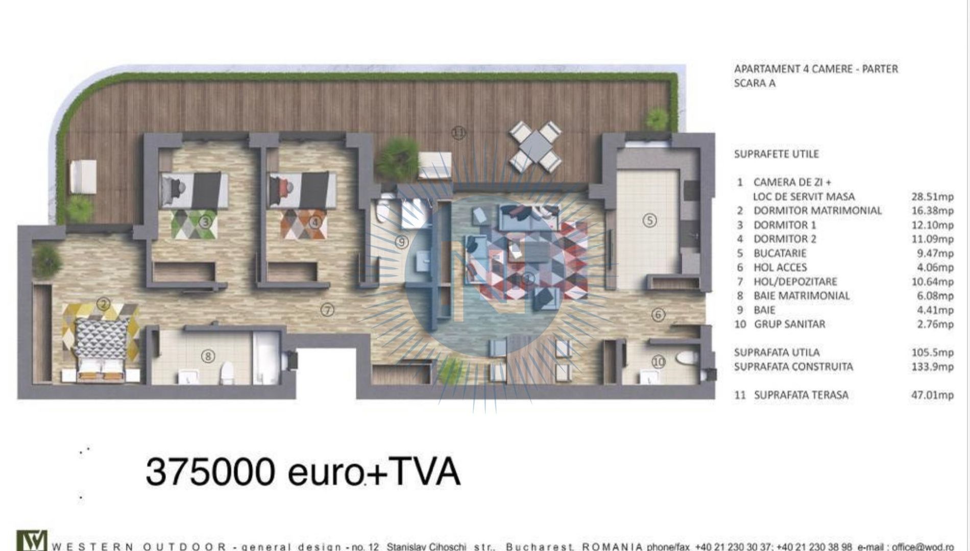 Apartament cu 3  camere in Bloc Boutique Dacia Eminescu - Poză 16