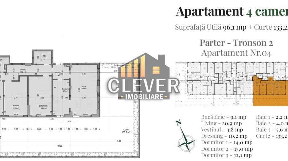 Direct Dezvoltator: Apartament cu 3 Băi și Grădină Privată | Comision 0% - Poză 3