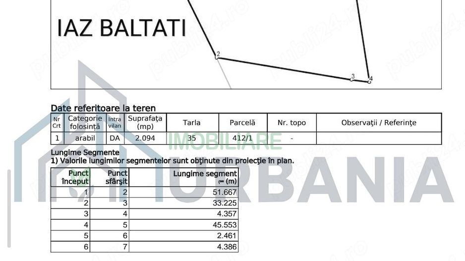 Teren intravilan 2.094 mp în Bălțați, județul Iași, lângă DN 28 / E583, cu utilități pe proprietate și acces la iaz - Poză 2