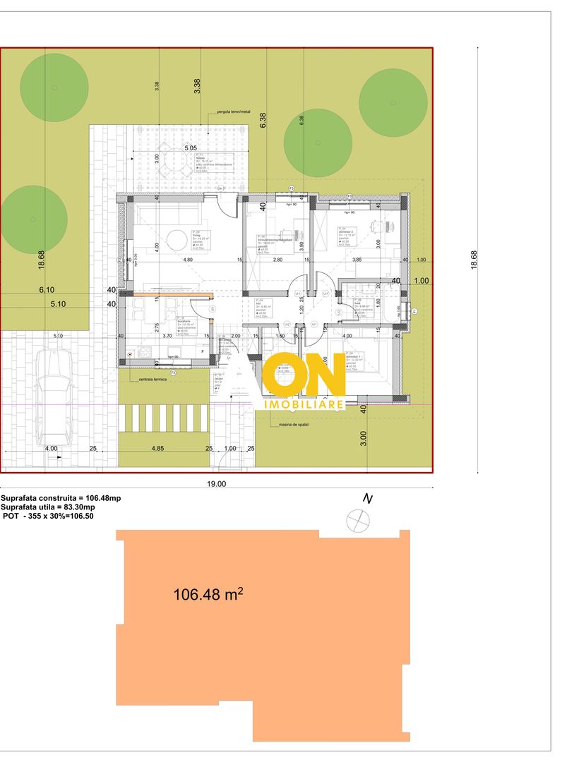 Casa 4 camere, 355 mp teren, gata de mutat, cartier Orizont - Poză 15