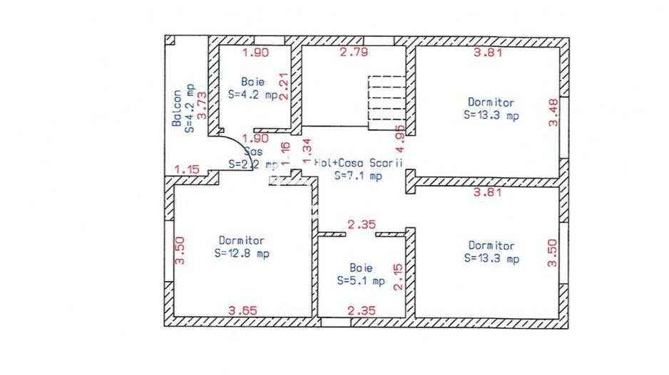 Casă individuală nouă, 5 camere, 3 băi,  teren 427 mp, Cisnădie - Schiță 11