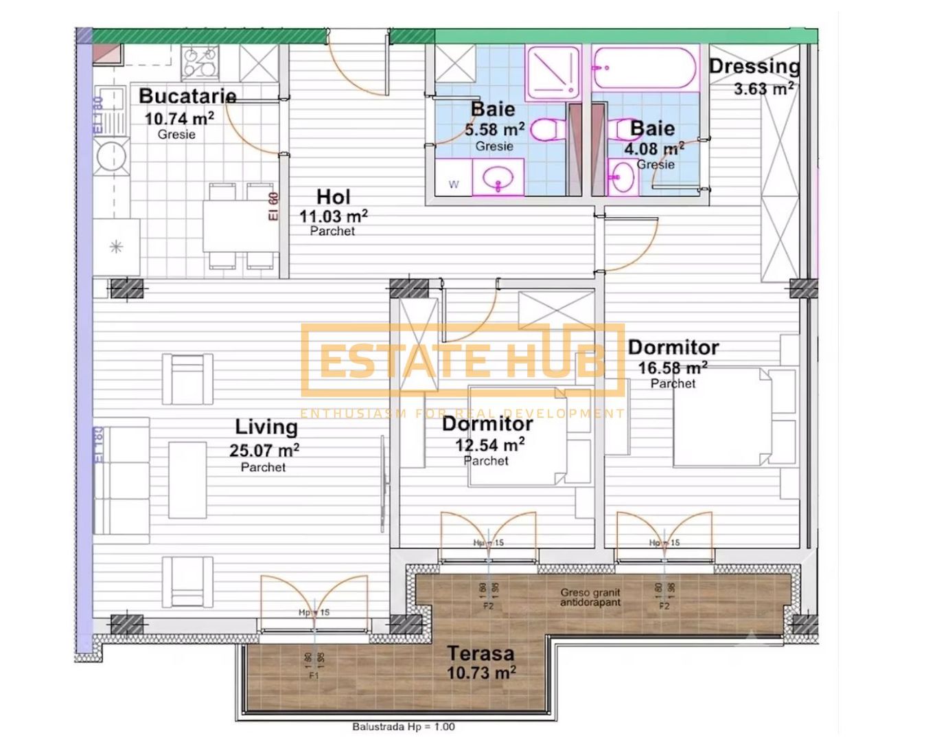 Apartamente 3 camere | Standarde NZEB | Comision 0 - Poză 3