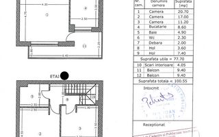 3 camere DUPLEX + LOC DE PARCARE +BOXA || TEI - Schiță 26