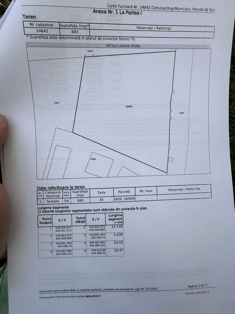 Teren intravilan 683 mp deschidere la strada asfaltata ! - Poză 12