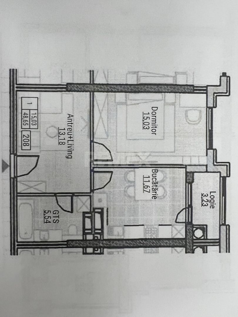 Apartament cu 1 cameră și living  în complexul rezidențial Colina Verde Residence, Durlești - Poză 4