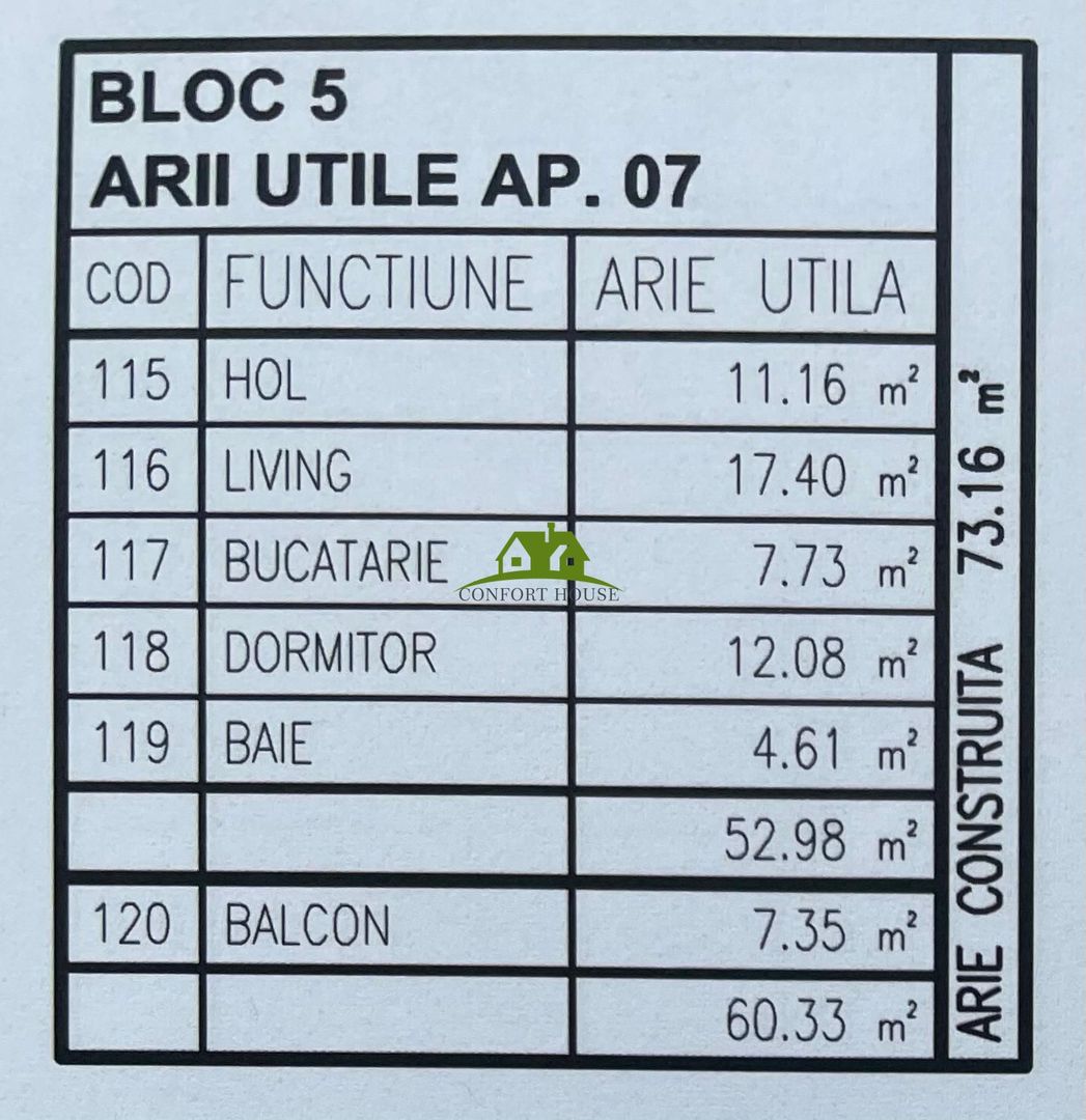 Apartament 2 camere, bloc nou, P+3, Ap.07, Et.1, Bl.5 - CP2461567 - Poză 7