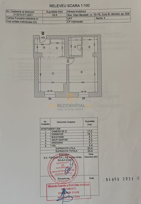 Apartament 2 camere de inchiriat, 55 mp, zona Vitan - Schiță 6