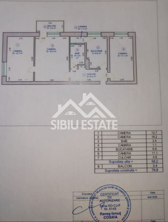 Apartament de vanzare cu 3 camere, balcon, etaj 1 -Zona Calea Dumbravii - Poză 7
