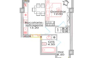Vânzare, apartament, o cameră, str. Ialoveni, Telecentru - Poză 2