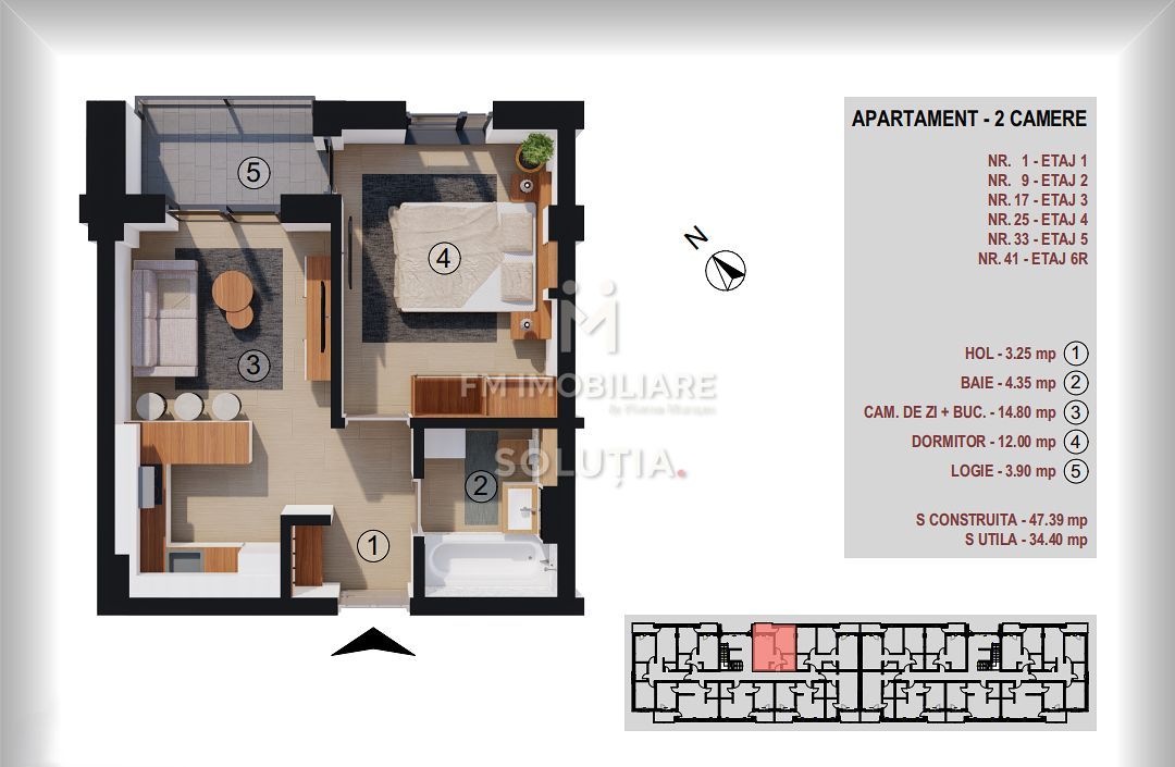 Apartament 2 camere | Semidecomandat | Bloc NOU | Str. C. Brâncoveanu - Poză 1