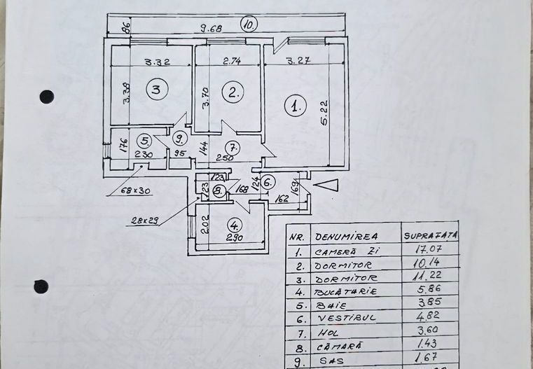 Apartament 3 camere – modern, 68 mp, mobilat complet | Str. Uioara - Poză 9