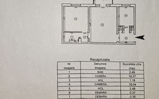 Apartament 2 camere semidecomandat, etaj 4/4, Mircea cel Bătrân, Iași - Poză 3