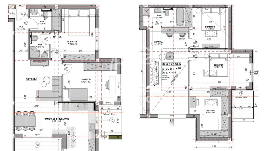 Penthouse 5 camere si dressing la alb, aer conditionat(NCL-COL-ap.27) - Poză 3