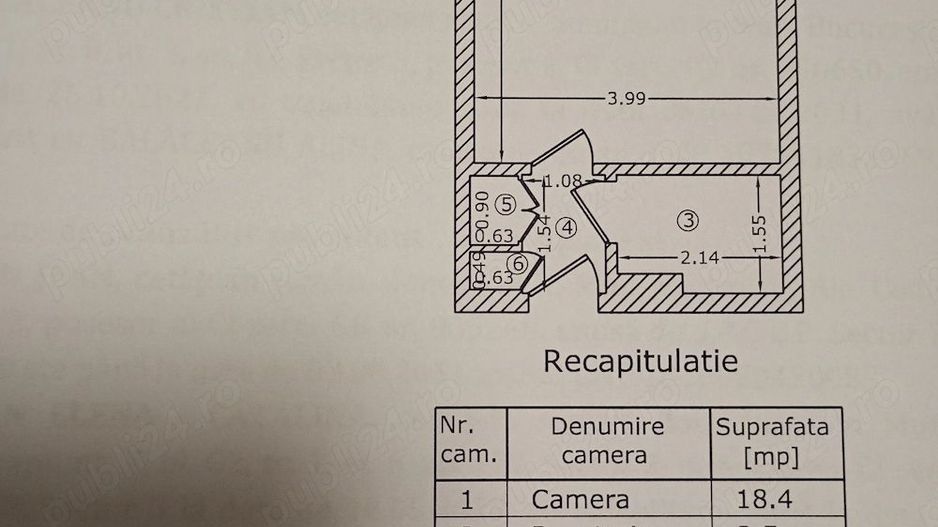 Garsonieră Titan, etaj 4, bloc reabilitat, preț negociabil - Poză 3