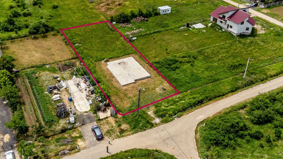 Teren cu proiect de casă și fundație realizată - Frumușeni - Poză 4
