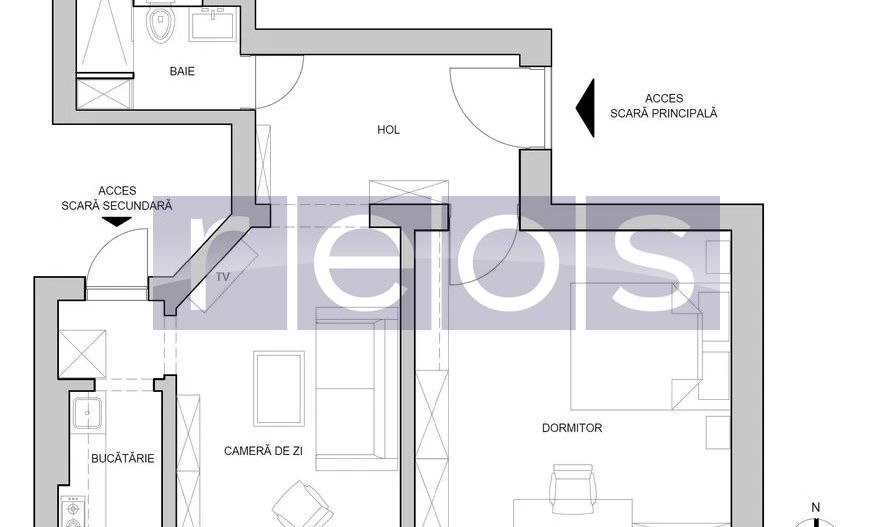 VANZARE 2 CAMERE | ETAJ 2 | FĂRĂ RISC SEISMIC | PIATA VICTORIEI - Schiță 7