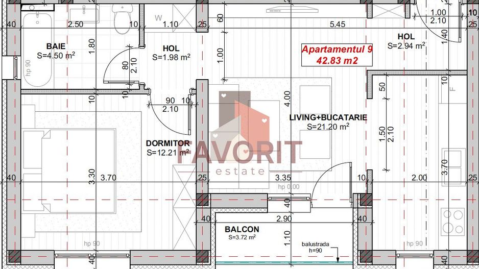 Etaj 1. Braytim. Bloc Nou. - Schiță 13