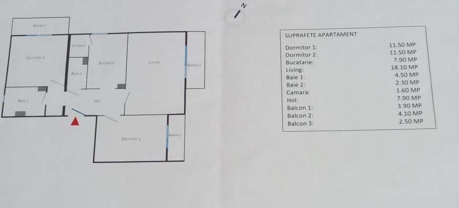 Lipovei | 3 Camere | Decomandat | Etaj Intermediar | Garaj in CF. - Schiță 10