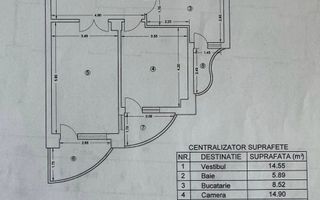 Apartament 2 camere, 3 balcoane, 74mp, zona Unirii - Schiță 18