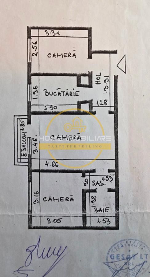 Apartament cu 3 camere / 52mp/ in zona Dacia - Poză 8