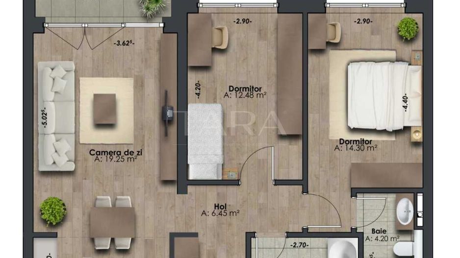 Apartament cu 2 dormitoare. Ansamblu imobiliar nou, semicentral. - Poză 1