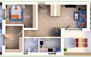 Apartamente Noi 2 și 3 Camere | Finalizate | Intabulate - Schiță 12