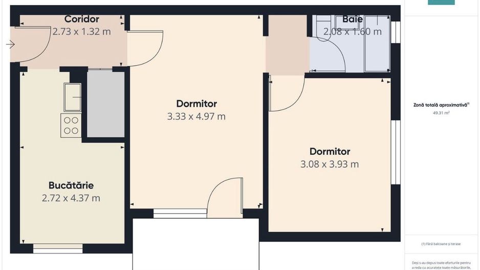 Apartament cu 2 camere în Vlaicu - Poză 6