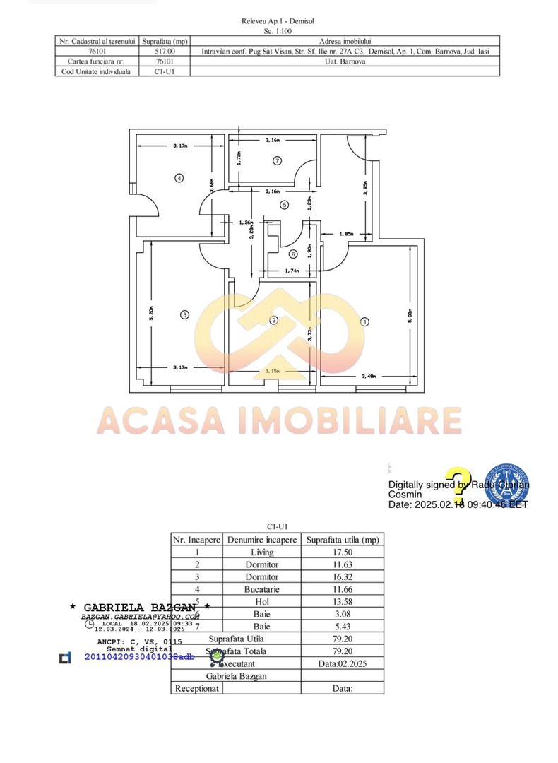 NOU INTABULAT Apartament 3 camere dec.  2 bai 80 mp parcare - Poză 12