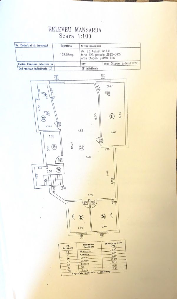 Vilă 10 camere + spațiu comercial | teren 1.300 mp | Otopeni 23 August - Schiță 36
