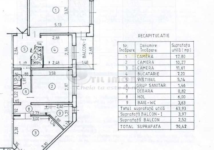 Apartament cu 3 camere – 71 m.p.- Nicolina 2, geam la baie - Poză 12