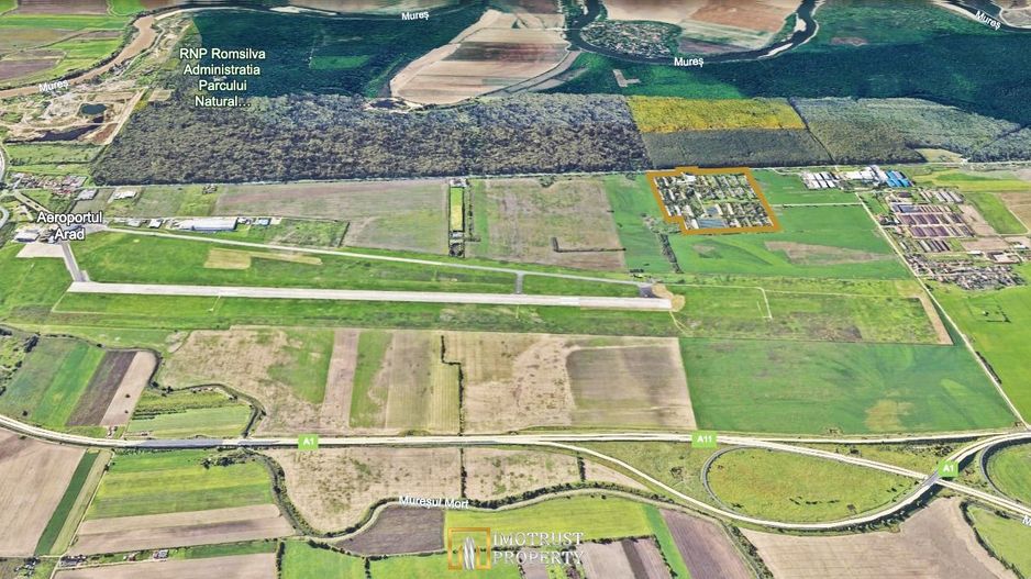 DE VANZARE –Teren Parc Industrial 18 ha cu Hale și Fotovoltaic – Arad - Poză 3