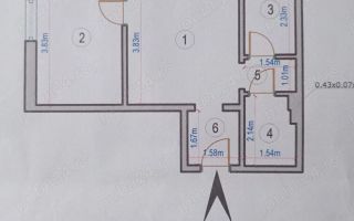 2 Camere | Renovat | 5/10 | Mobilat | Credit | Mall Plaza la 5 minute - Schiță 8