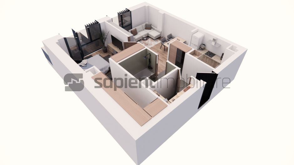 Apartament nou, modern cu 2 camere - Ultracentral -  Cuza Voda - Poză 5
