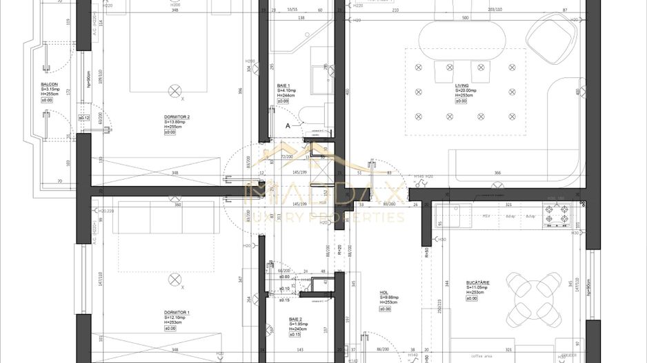 Apartament 3 camere decomandat, 2 băi | 7 min Metrou Timpuri Noi - Schiță 10