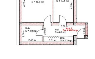 Apartament 1 cameră la cheie cu grădină proprie | Șelimbăr, zona Brana - Schiță 7
