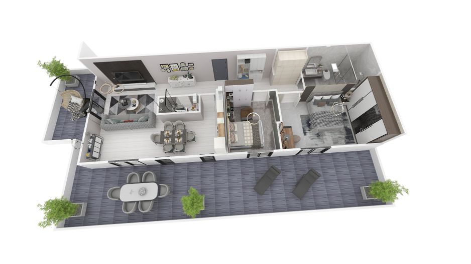 Apartament 3 camere, terasa 70 mp, parcare subterana.Torontalului. - Poză 1