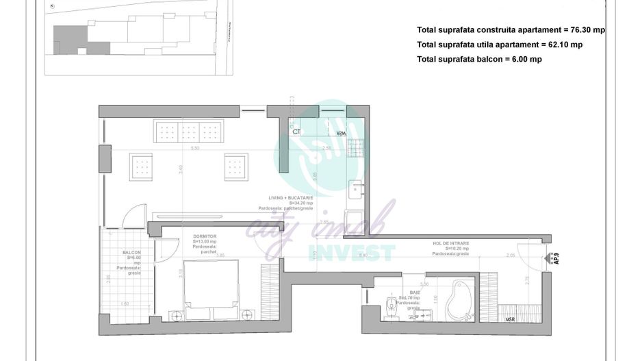 2 camere SPATIOASE bloc BOUTIQUE - Poză 6