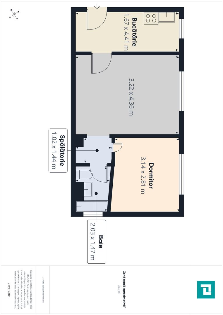 Apartament 2 camere, G. Ureche, zona D. Cantemir - Poză 8
