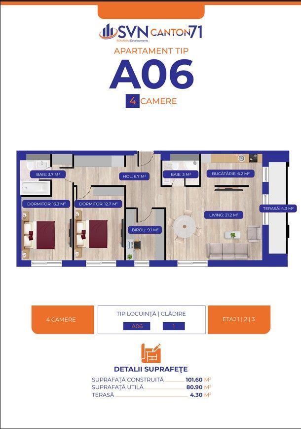 4 camere Aviatiei I bloc nou I locatie premium - Poză 5
