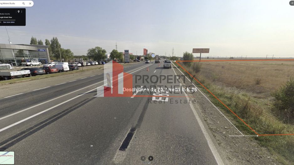 Teren Intravilan 10.889 mp – Deschidere 70 ml la E85, Buzău – Locație Strategic - Poză 2