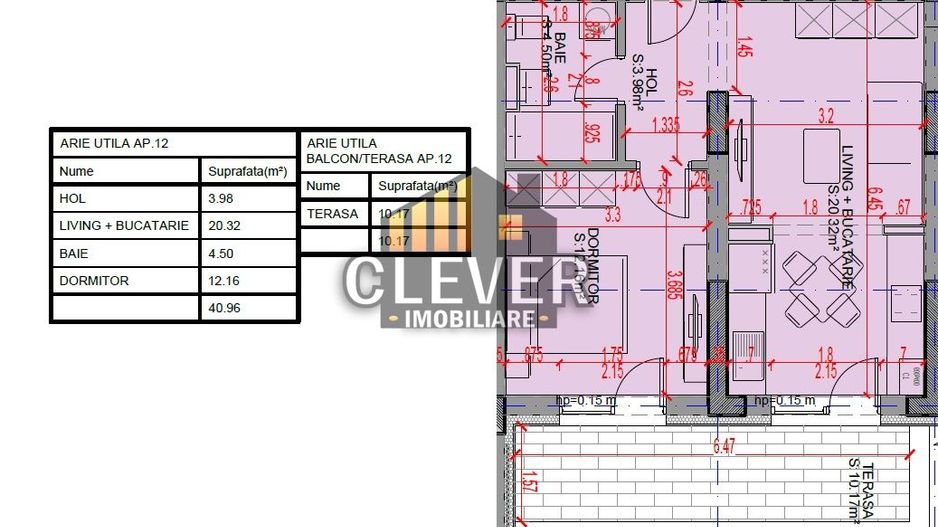 2 Camere | Încălzire în Pardoseală | Balcon 10 mp | Comision 0% - Schiță 8