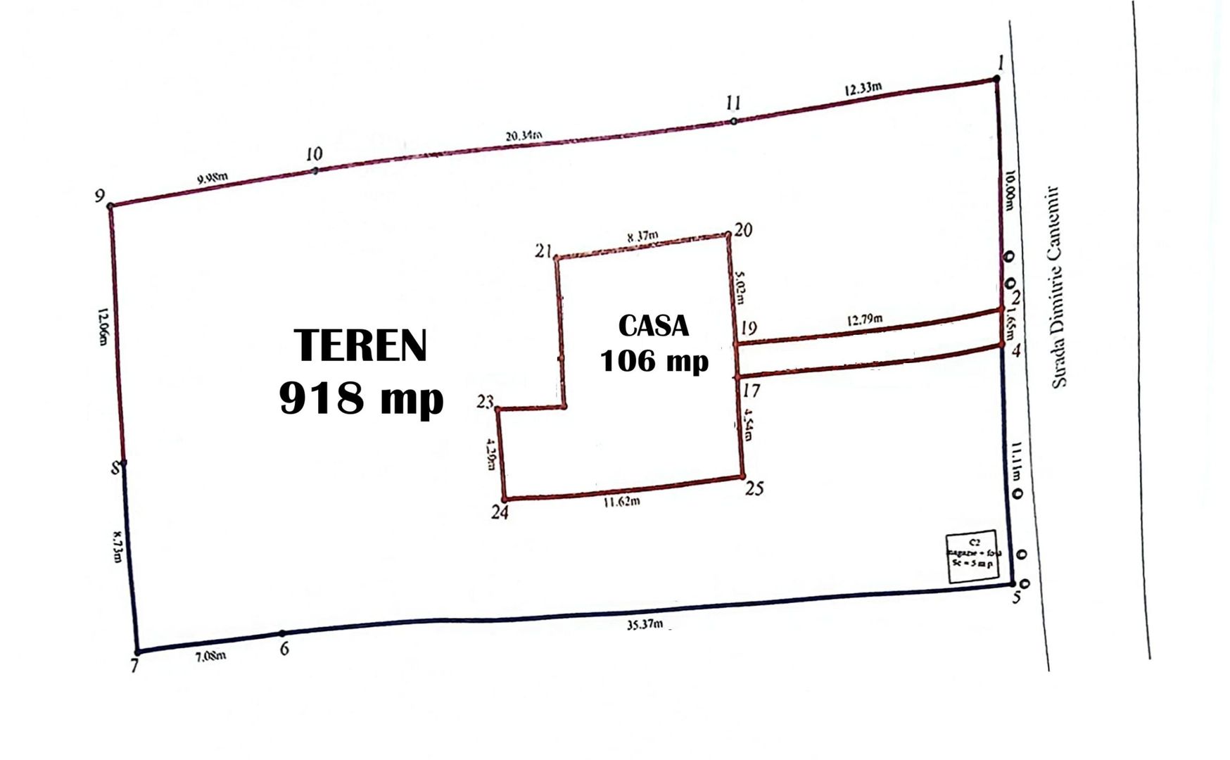 Casa individuală cu teren 918 mp, zona COPOU; - Poză 6
