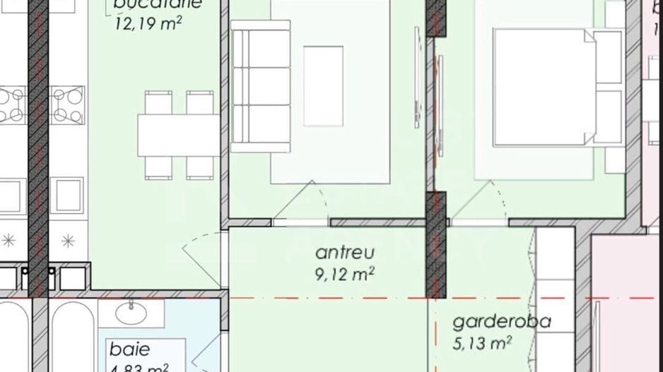 Vânzare, apartamen, 2 camere, str. Nicolae Dimo, Durlești - Poză 6