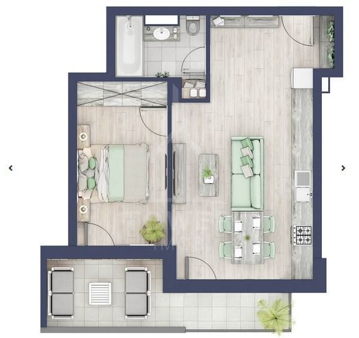 Apartament cu doua camere in Turmisor - Poză 1