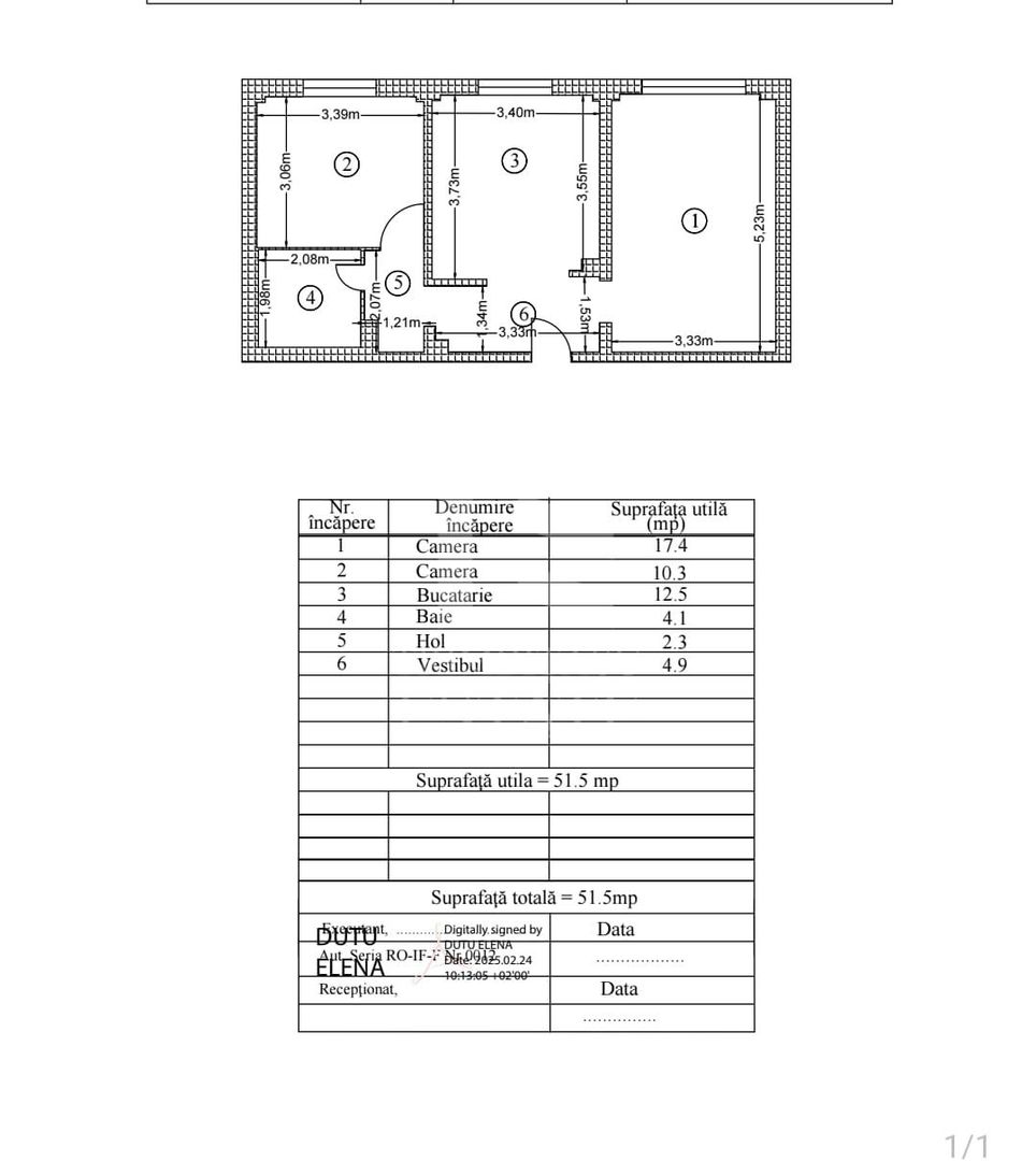 Apartament 2 camere decomandat  Metrou Obor Calea Mosilor - Schiță 14