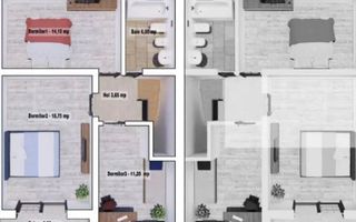 VILĂ P+1E tip DUPLEX și teren 328 mp, VASLUI zona KAUFLAND; - Poză 6